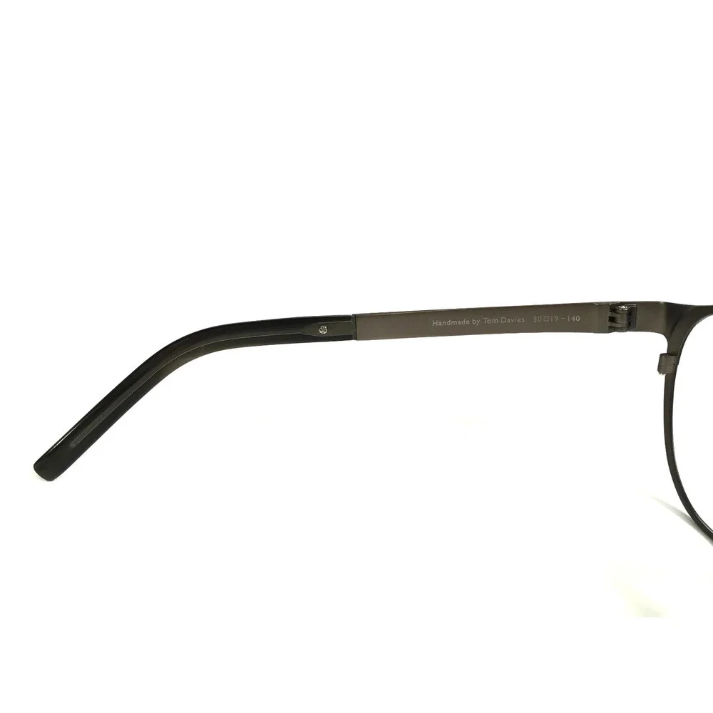 Tom Davies Eyeglasses Frames TD708 Col. 2068 Matte Dark Gray Ruthenium 50-19-140
